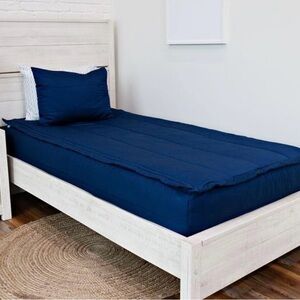 Navy Zippered Bedding Set - Twin Size